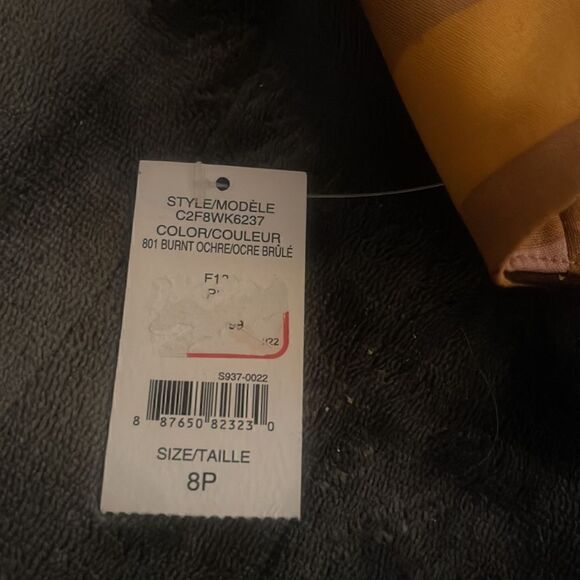 Chic Fall Vibes: NWT Lord & Taylor Burnt Orange Stripe Skirt - Picture 4 of 4